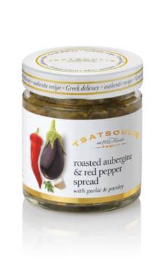 Roasted aubergine and red pepper spread